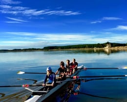 Perfect water for rowing on